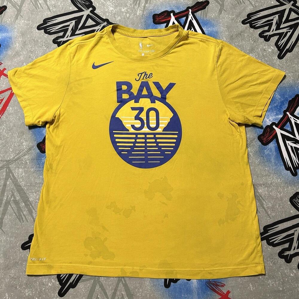 Stephen Curry 30 Golden State Warriors Jersey Mens L T-Shirt